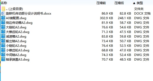 旋耕机传动部分设计含10张CAD图缩略图