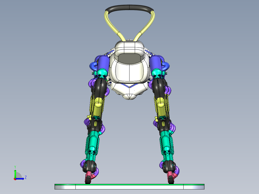 载人四足机器狗左视图