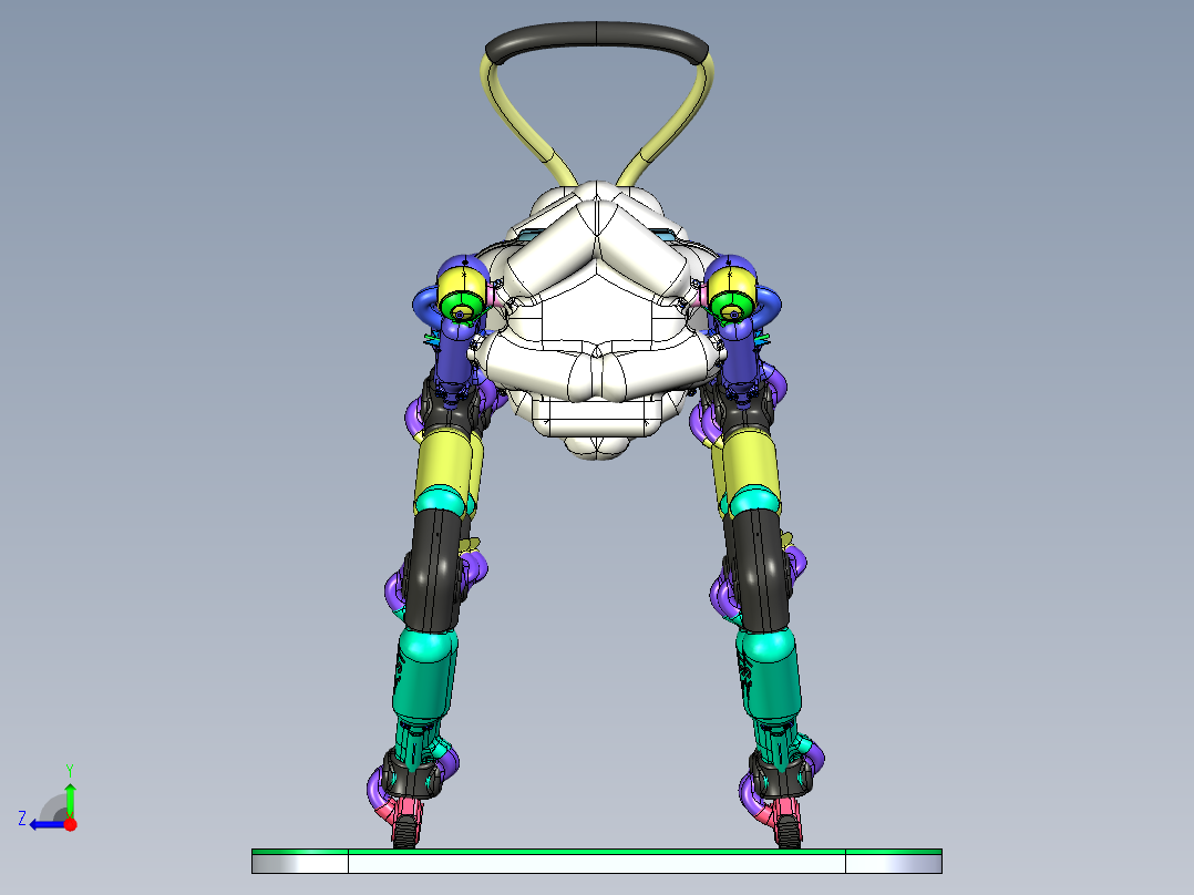 载人四足机器狗右视图