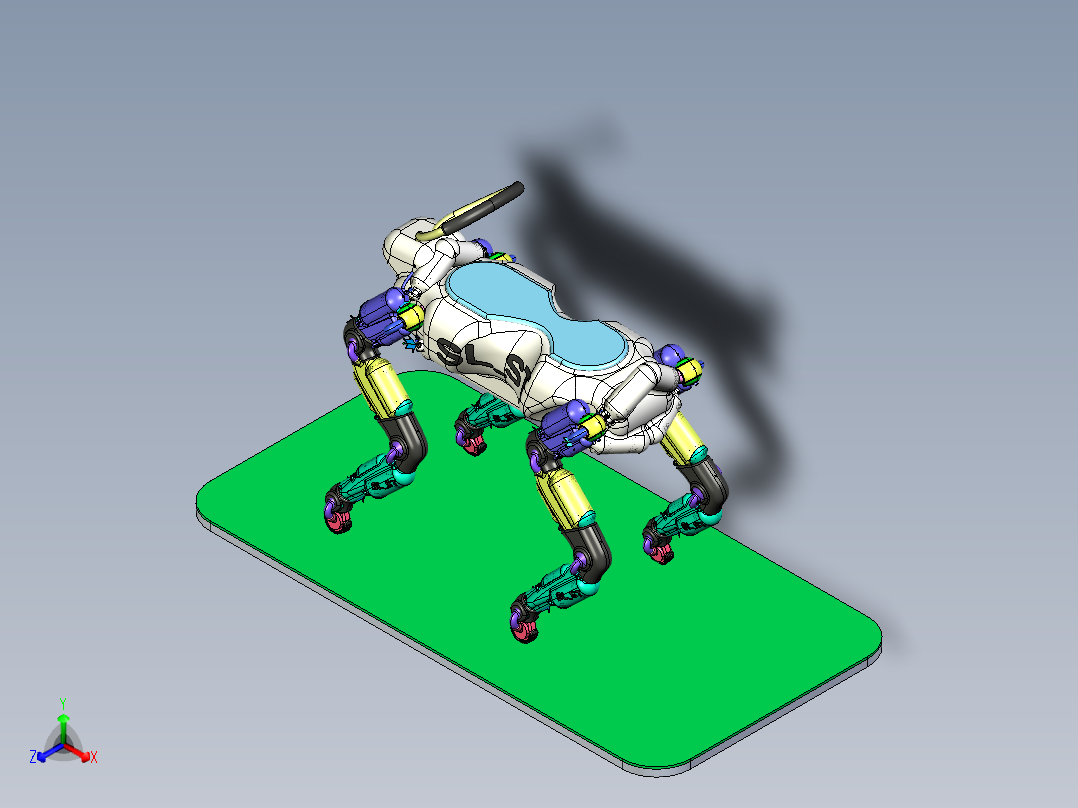 载人四足机器狗正等轴测图