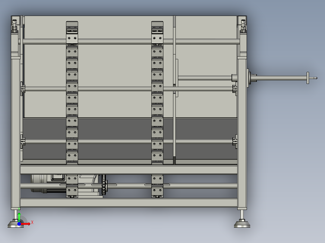 上料机装配前视图