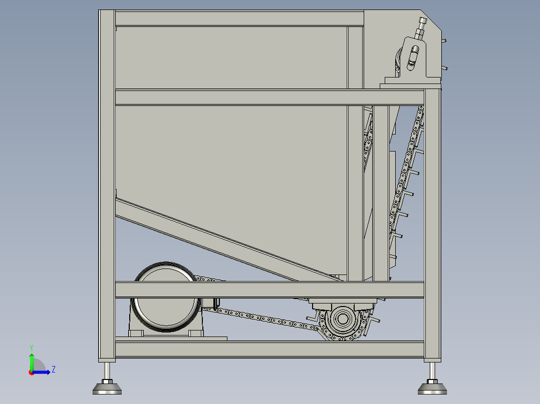 上料机装配左视图