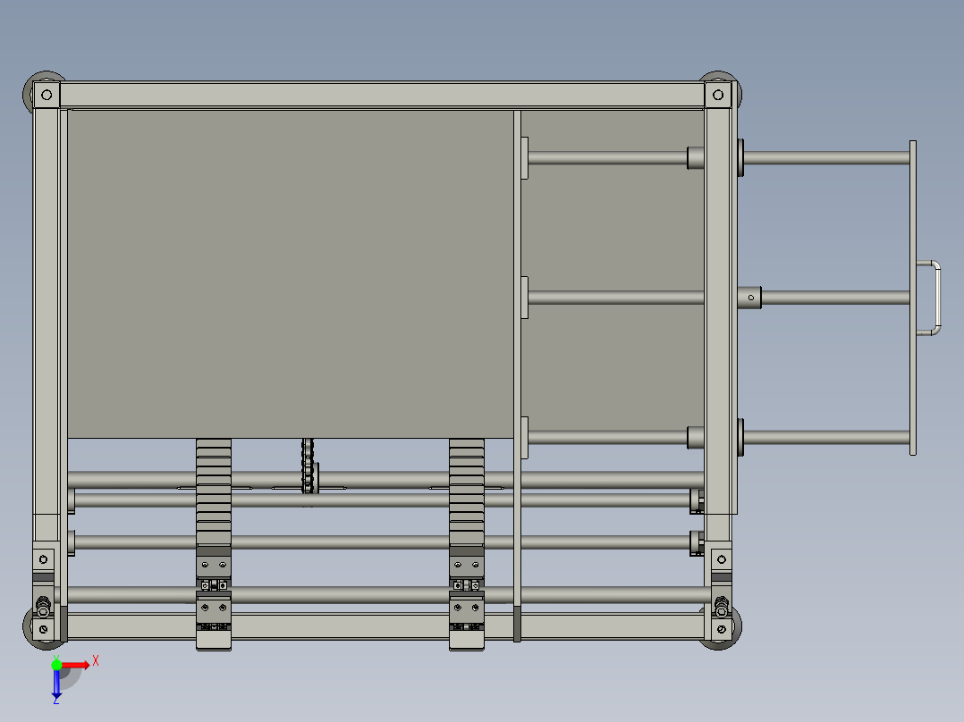 上料机装配俯视图