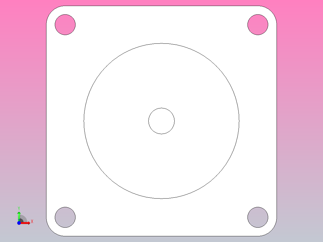 NEMA23+步进发动机前视图