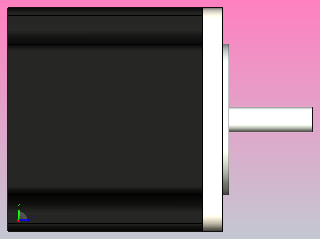 NEMA23+步进发动机左视图