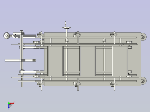 纸盒加工的传送装置俯视缩略图