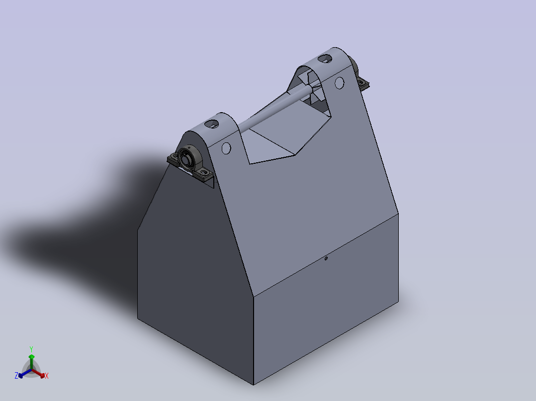 动物粪便料斗正等轴测图