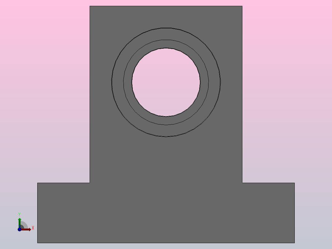 T型高度指定型轴承座组件_BTD-6903-2Z-40-A前视图