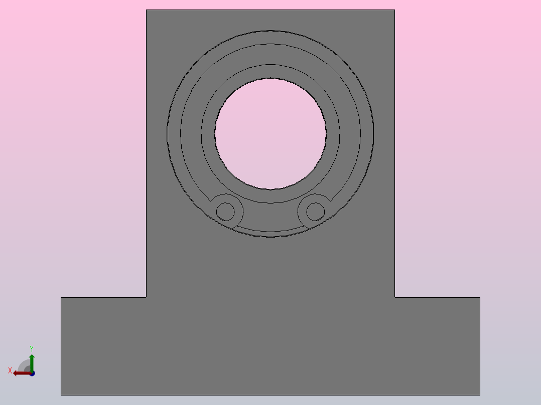 T型高度指定型轴承座组件_BTD-6903-2Z-40-A后视图