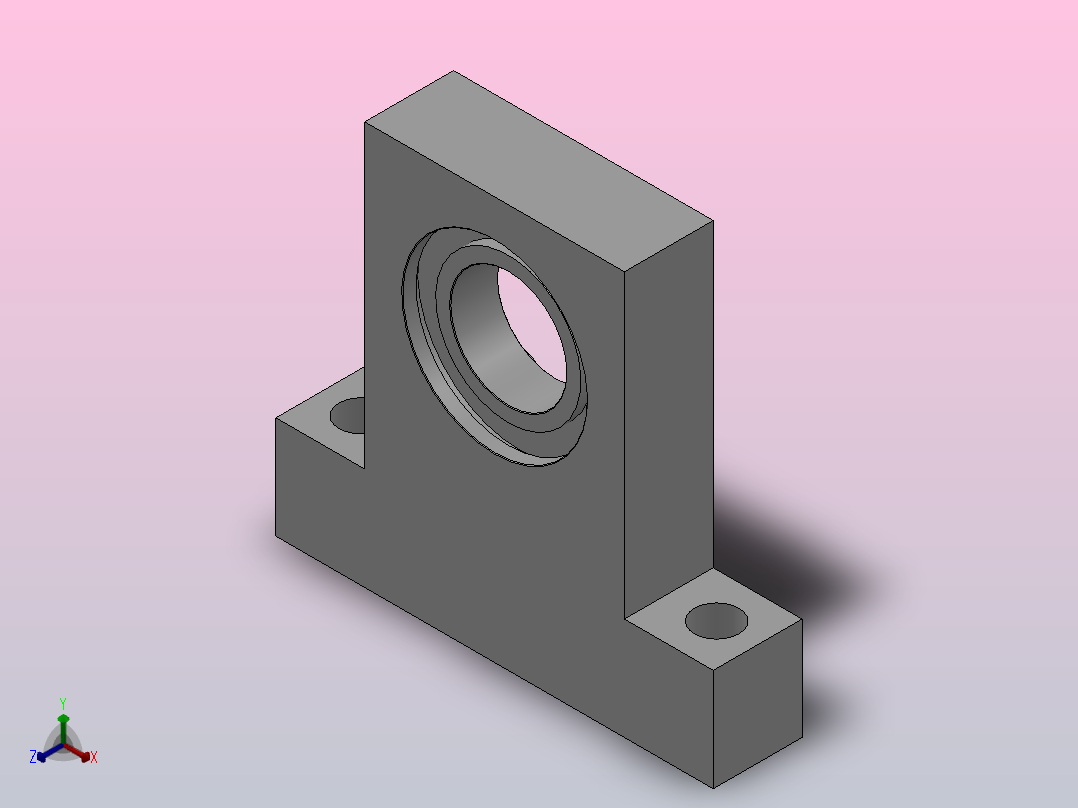 T型高度指定型轴承座组件_BTD-6903-2Z-40-A正等轴测图