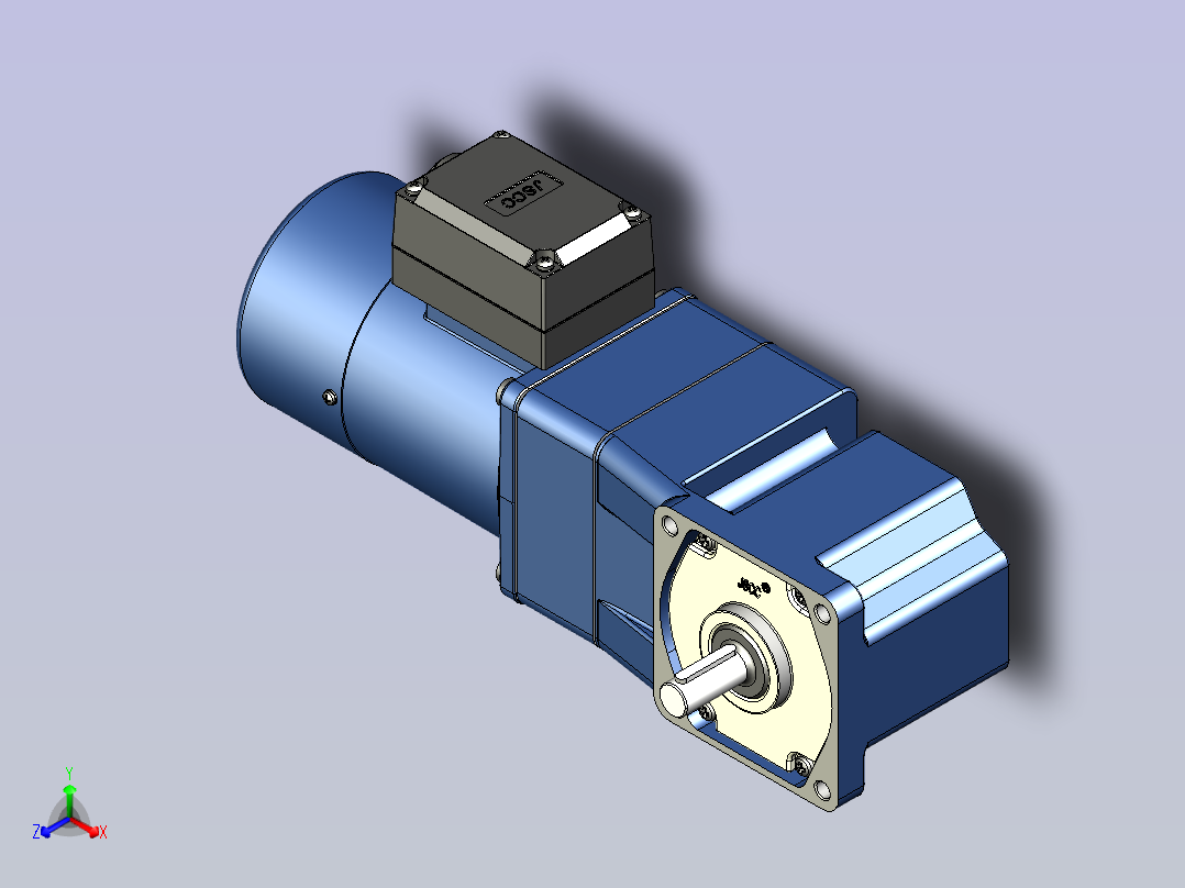 YB电磁制动电机 25yb02-1800主视图