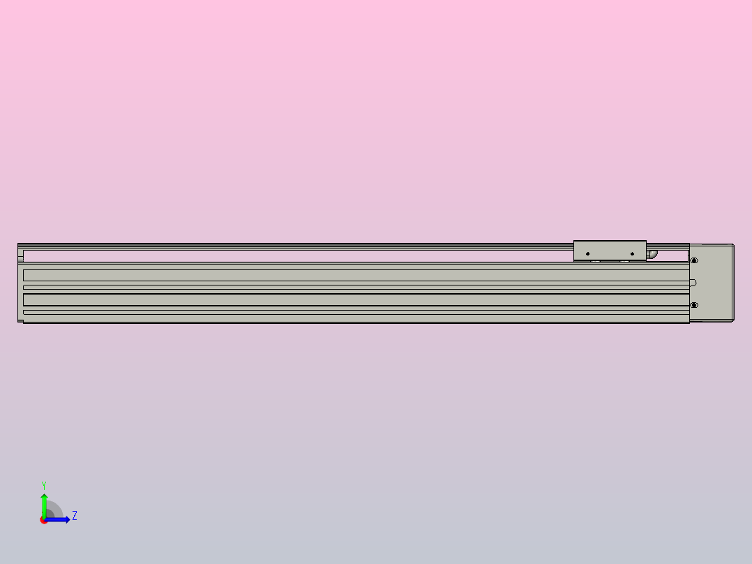日规模组半封闭丝杆TPA-HNR-65S-1610C-L450-MR-C-P10-N3左视图