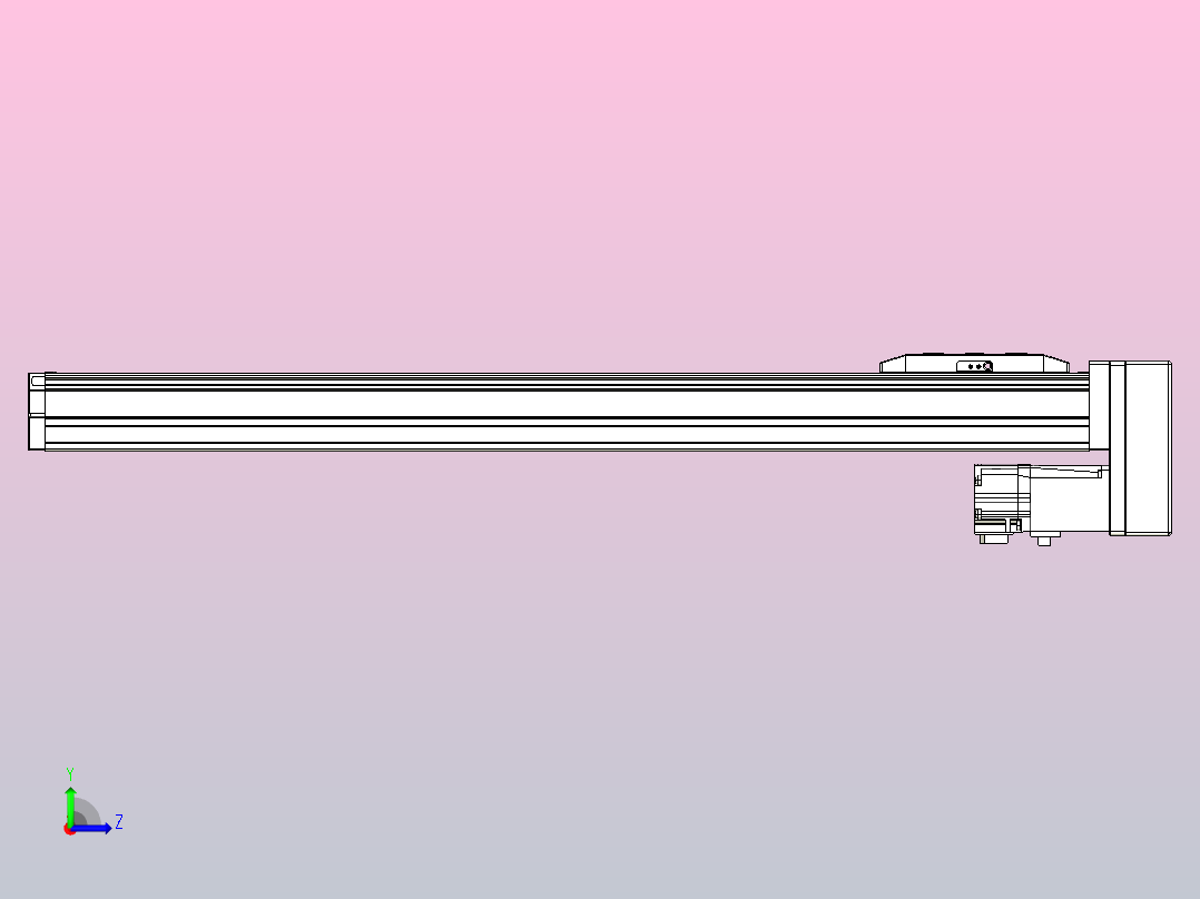 滚珠丝杠直线轴内置导轨TPA-GCR-50-1210C-L500-MP-M10-N3左视图