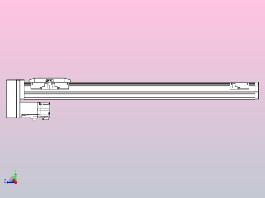 滚珠丝杠直线轴内置导轨TPA-GCR-50-1210C-L500-MP-M10-N3右视缩略图