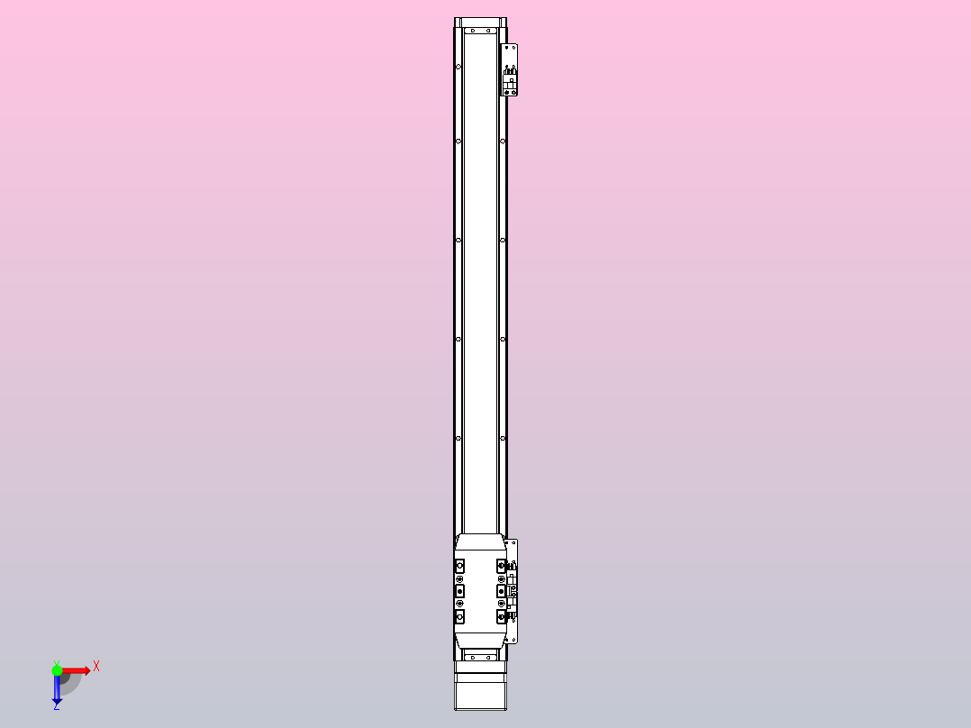 滚珠丝杠直线轴内置导轨TPA-GCR-50-1210C-L500-MP-M10-N3俯视图