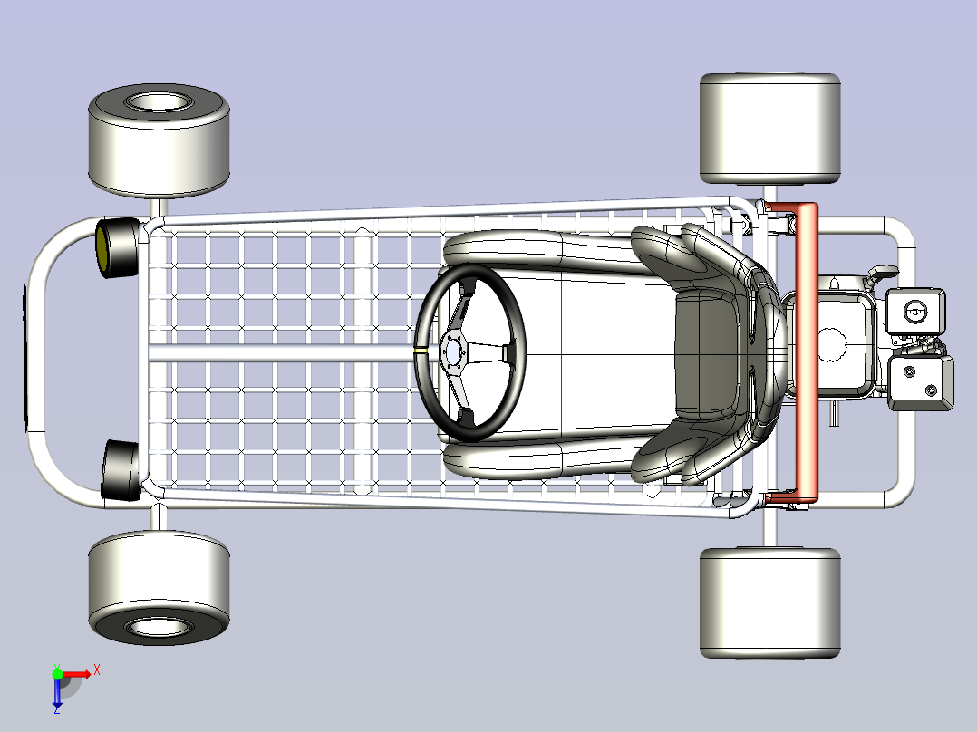 超市概念购物车俯视图