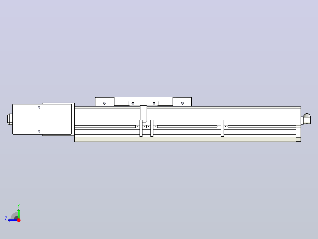 MCB17无尘皮带滑台[MCB17-L40-200-R-P40-C3]右视图