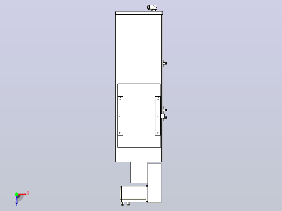 MCB17无尘皮带滑台[MCB17-L40-200-R-P40-C3]俯视图