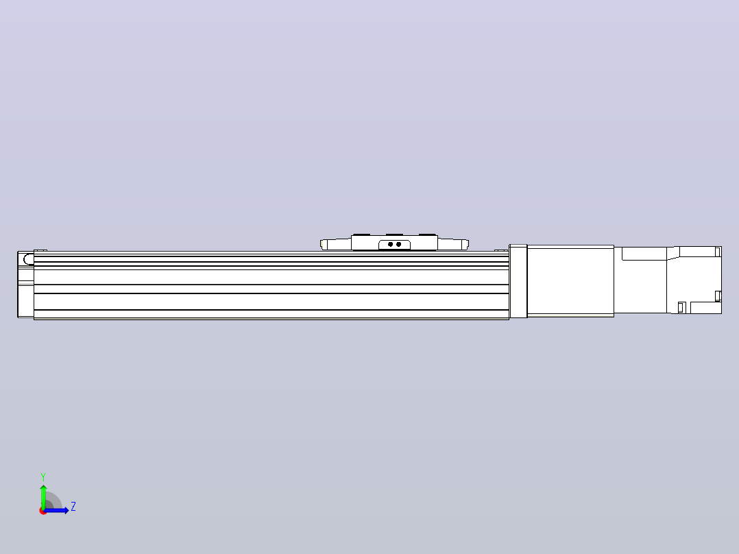 滚珠丝杠直线轴内置导轨TPA-GCR-40-1210C-L150-M-M10-N3左视图