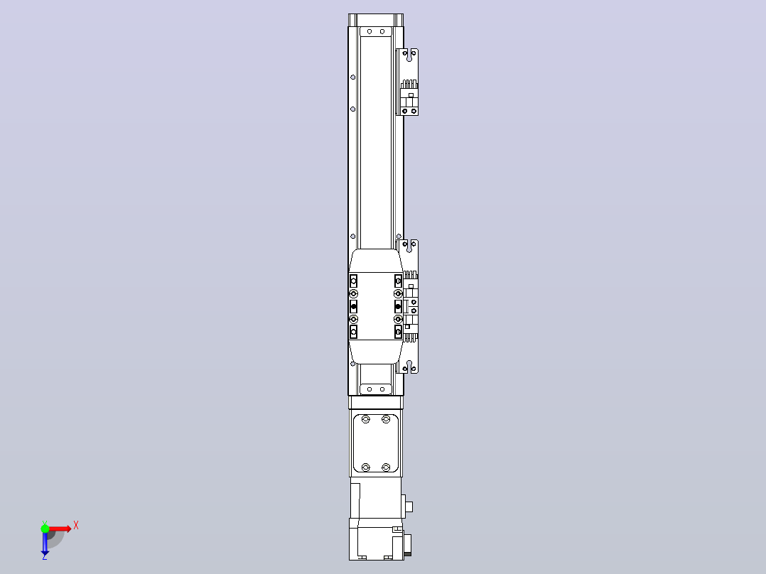 滚珠丝杠直线轴内置导轨TPA-GCR-40-1210C-L150-M-M10-N3俯视图