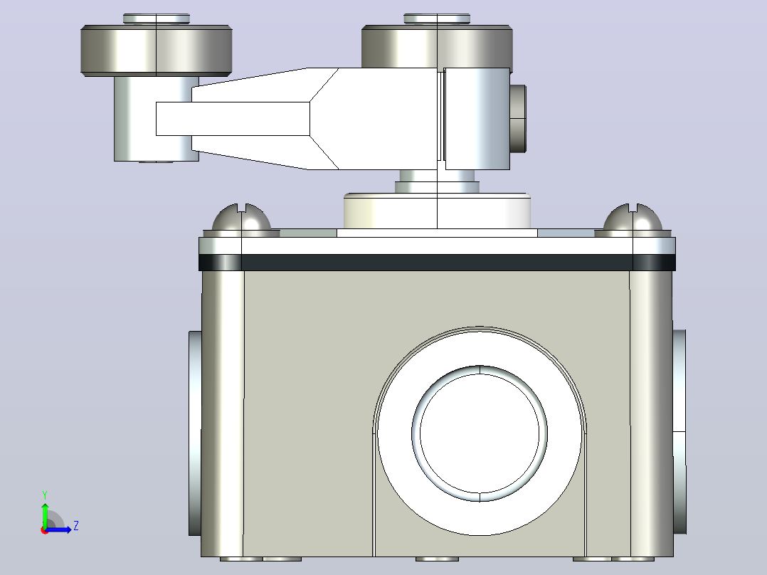 YBLX-P1_100_1T行程开关三维模型202108左视图