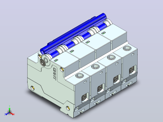 NBDP-125 4P塑料外壳式断路器三维模型202404