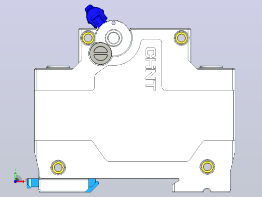 NBDP-125 4P塑料外壳式断路器三维模型202404前视缩略图