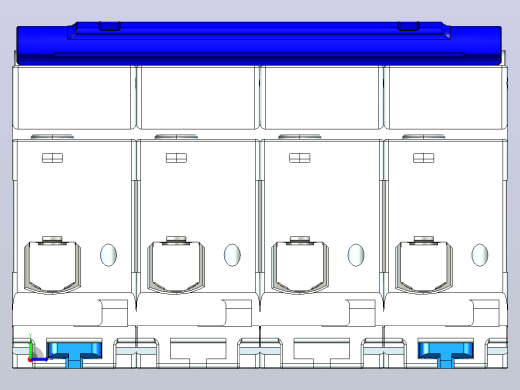NBDP-125 4P塑料外壳式断路器三维模型202404左视缩略图