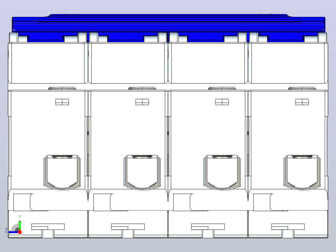NBDP-125 4P塑料外壳式断路器三维模型202404右视图
