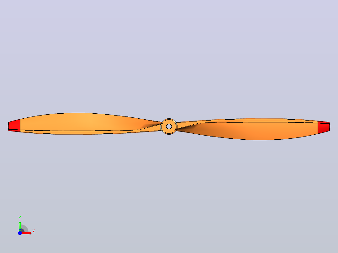 模型空气螺旋桨10英寸间距前视图