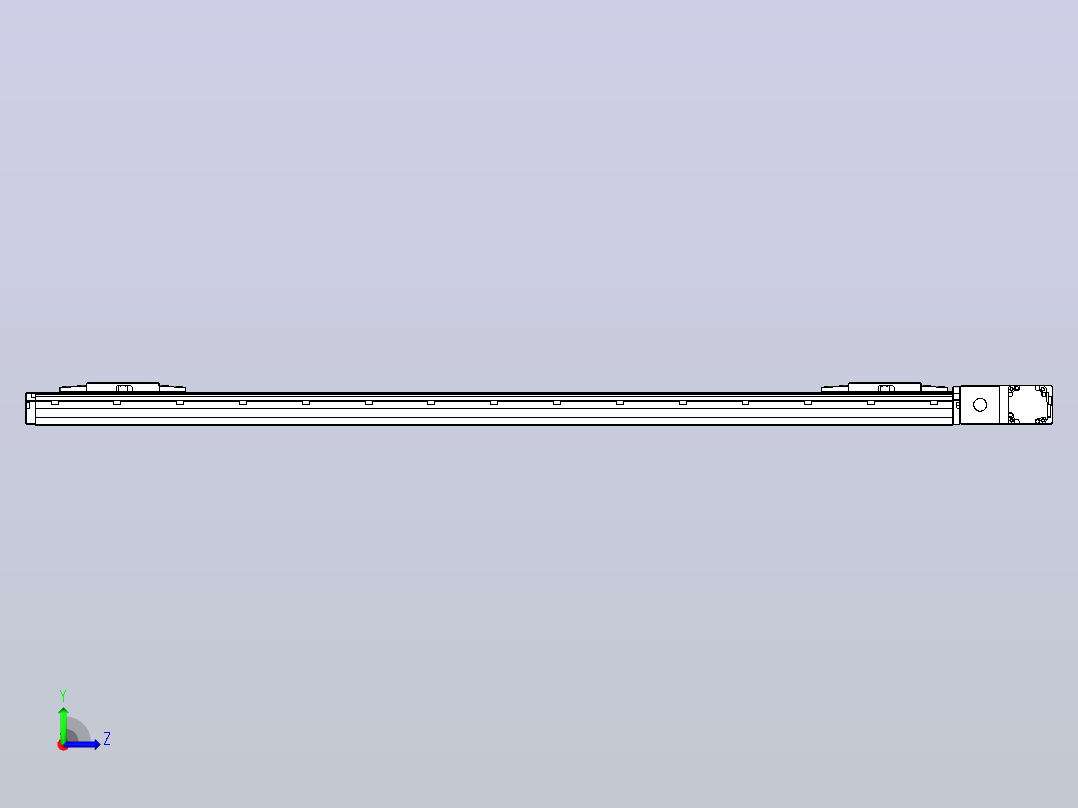 皮带直线轴双滑块型TPA-GCBS-120-P70-L500-QR-M20-N3左视图