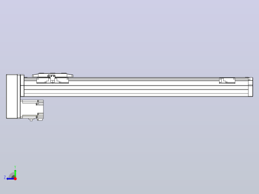 滚珠丝杠直线轴内置导轨TPA-GCR-80-1610C-L550-MP-M40-N3右视缩略图