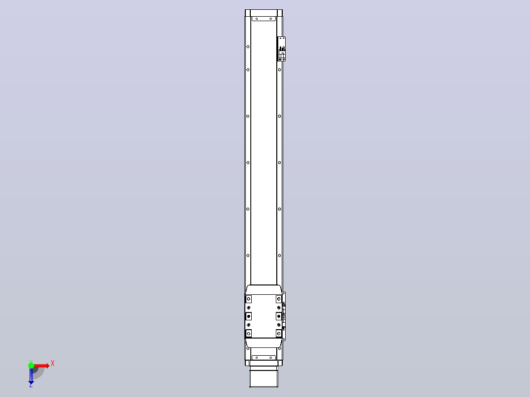 滚珠丝杠直线轴内置导轨TPA-GCR-80-1610C-L550-MP-M40-N3俯视图