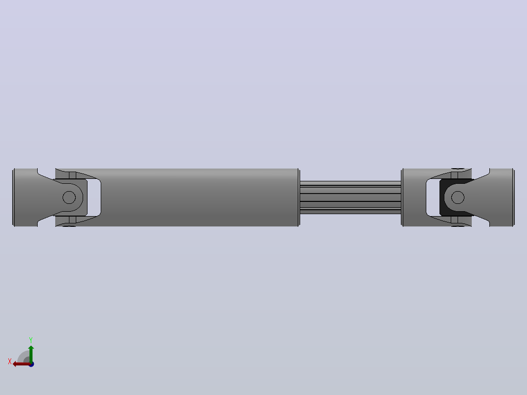 万向联轴器WSP3-PB-Y20-Y20-320／440WSP型可伸缩小型十字轴万向联轴器后视图