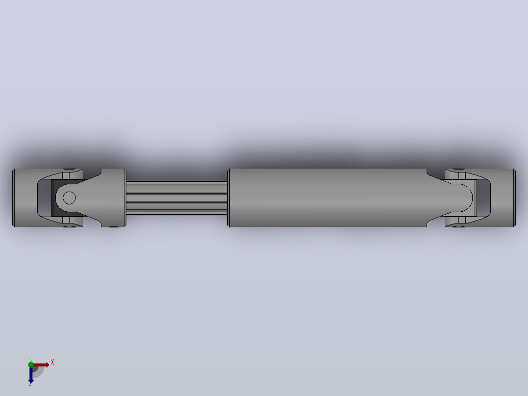 万向联轴器WSP3-PB-Y20-Y20-320／440WSP型可伸缩小型十字轴万向联轴器俯视图