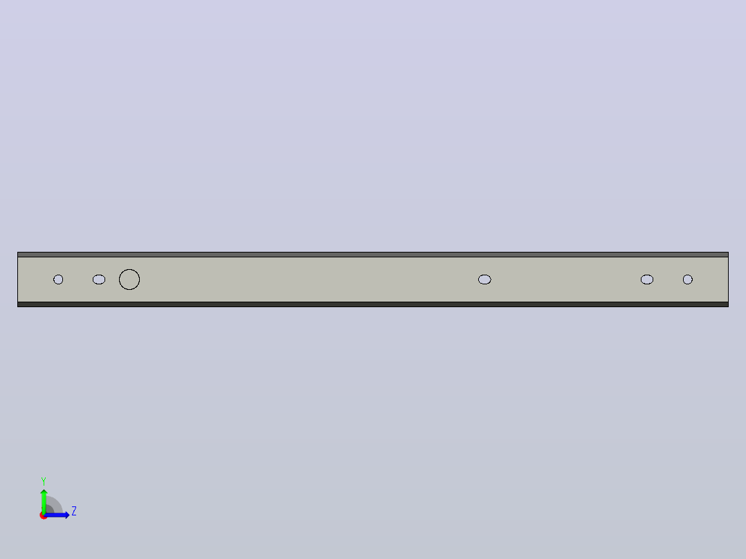 经济型线性滑轨模型 抽拉型左视图