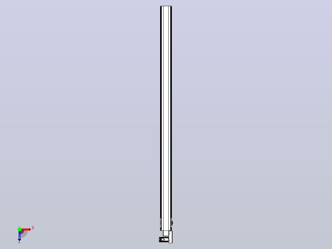 皮带直线轴半封闭可选导轨TPA-HNB-140D-120-L2500-MR-C-P40-N3俯视图