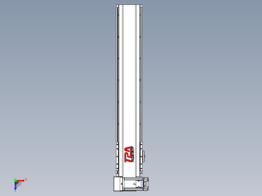 皮带直线轴半封闭可选导轨TPA-HNB-120D-110-L550-LU-C-P40-N3俯视缩略图