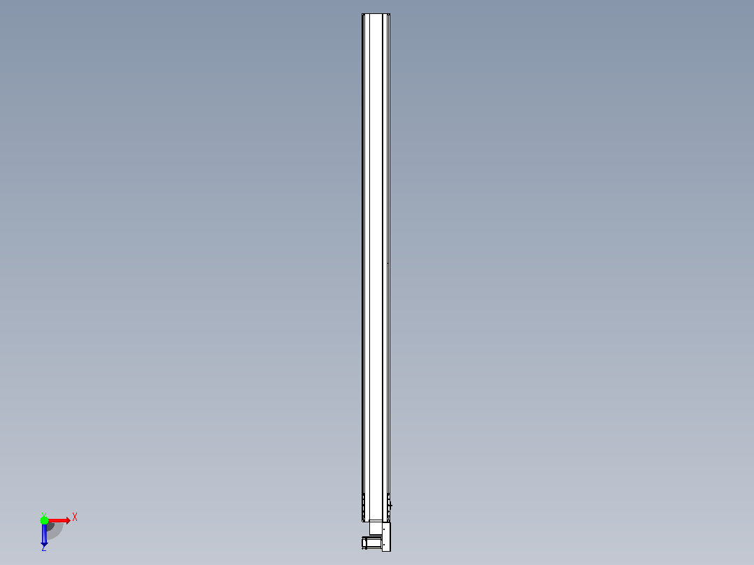 皮带直线轴半封闭可选导轨TPA-HNB-175D-140-L2950-MR-Y-P75-N3俯视图