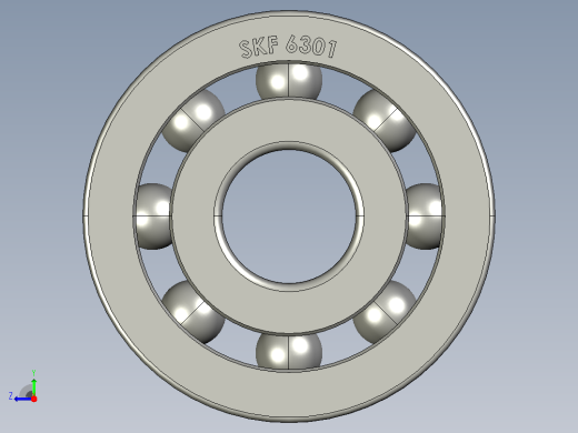 12毫米轴承SKF 6301 (RS 286-8151)右视缩略图