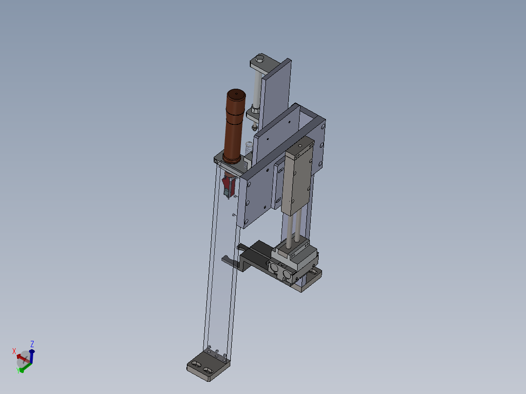 气缸夹取上下料带锁螺丝结构sw13编辑