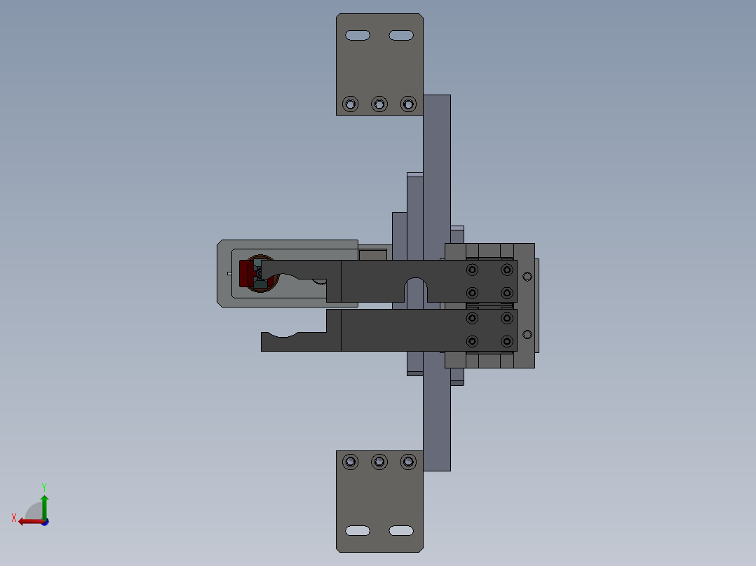 气缸夹取上下料带锁螺丝结构sw13编辑后视图