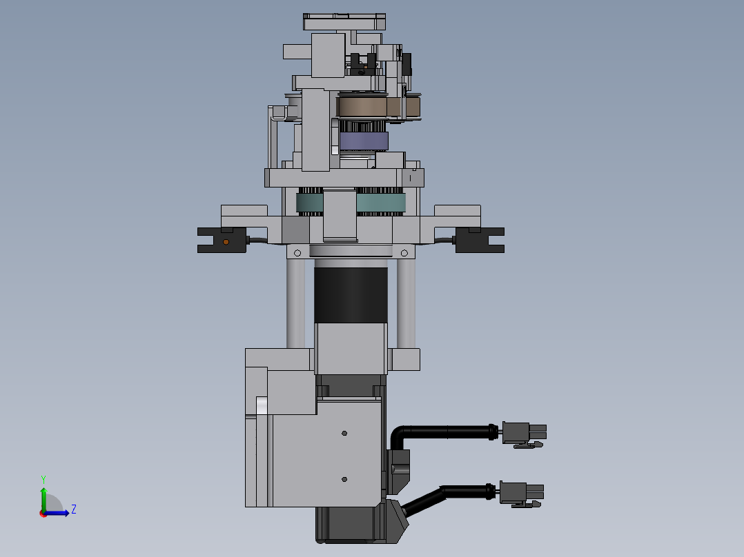 卡夹旋转取料机构3D模型图纸 Solidworks设计附XT格式左视图