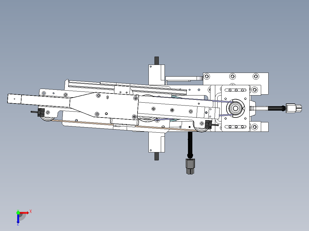 卡夹旋转取料机构3D模型图纸 Solidworks设计附XT格式俯视图