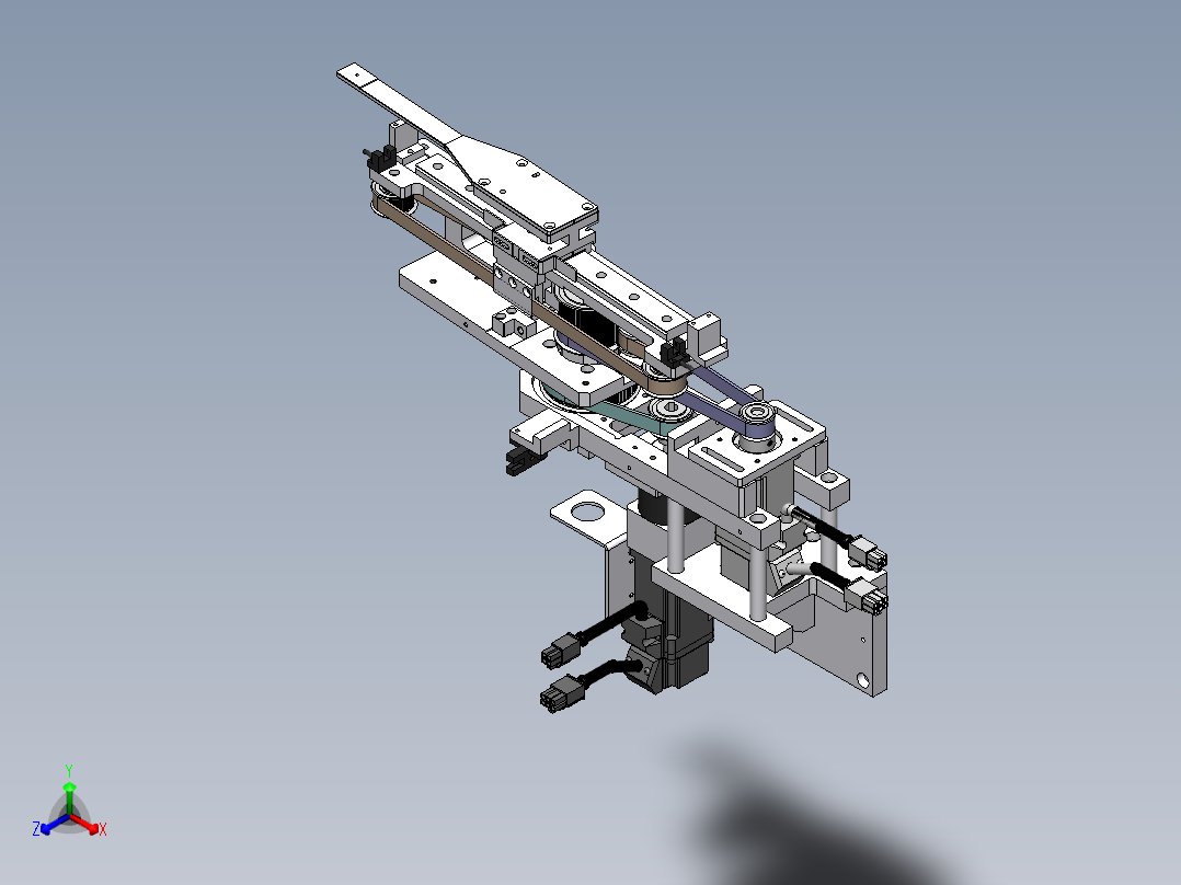 卡夹旋转取料机构3D模型图纸 Solidworks设计附XT格式正等轴测图