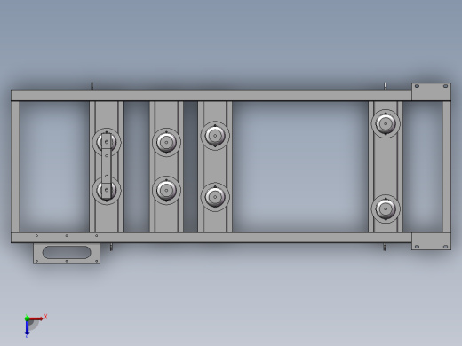 发电机组底架组装图俯视缩略图