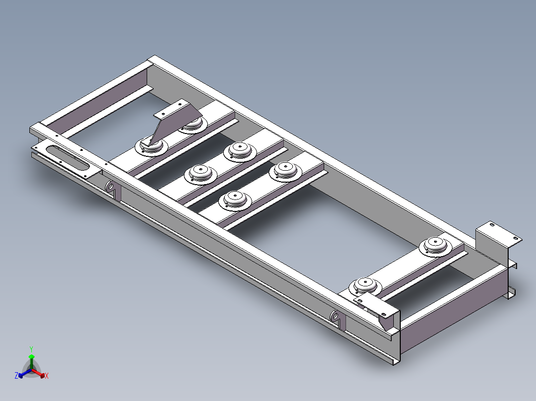 发电机组底架组装图正等轴测图