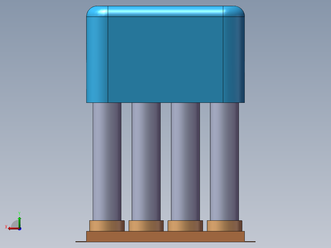 solidworks智能电容器模型后视图