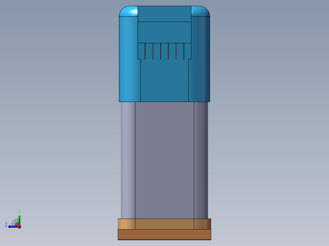 solidworks智能电容器模型右视图