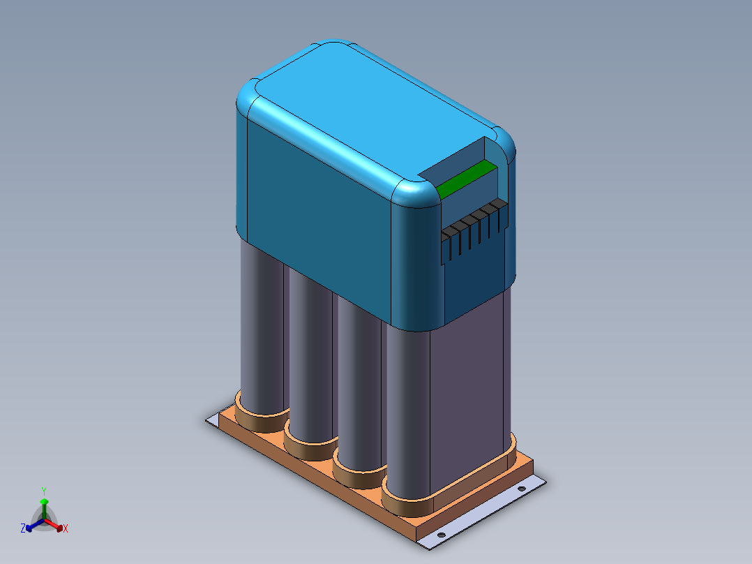 solidworks智能电容器模型正等轴测图